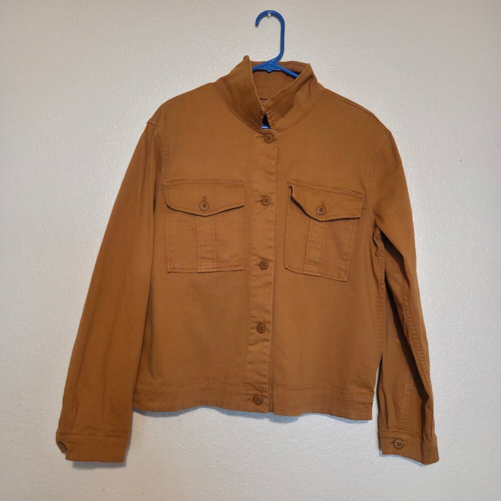 Sanctuary Women's Medium Brown Long Sleeve Button Down